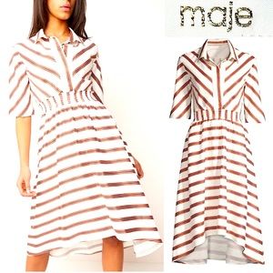 Maje striped shirt dress